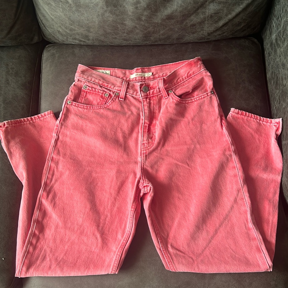 Pink Levi Mom Jeans